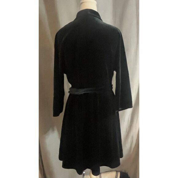 ZARA Woman Emerald Velvet Pullover Belted Knee Length Dress Size Medium - Picture 5 of 12